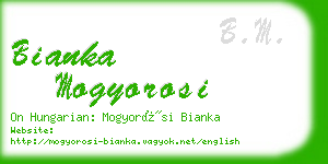 bianka mogyorosi business card