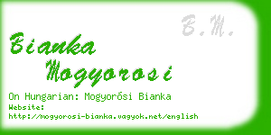 bianka mogyorosi business card